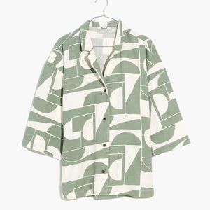 Madewell Lightestspun Camp Shirt in Mod Shapes